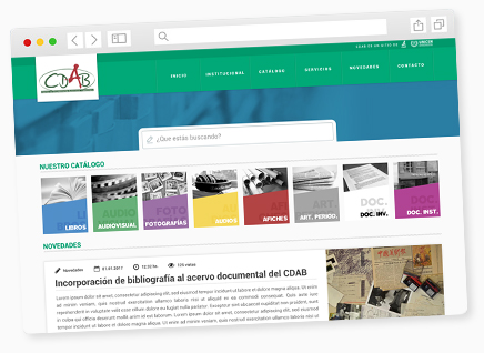 Primer diseño de la web del CDAB