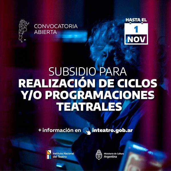Subsidio para realización de ciclos y programaciones teatrales
