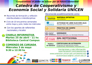 Afiche Catedra COOP UNICEN 2017