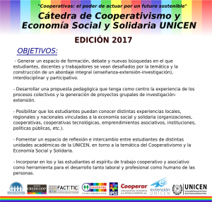 Catedra COOP UNICEN 2017 - Objetivos