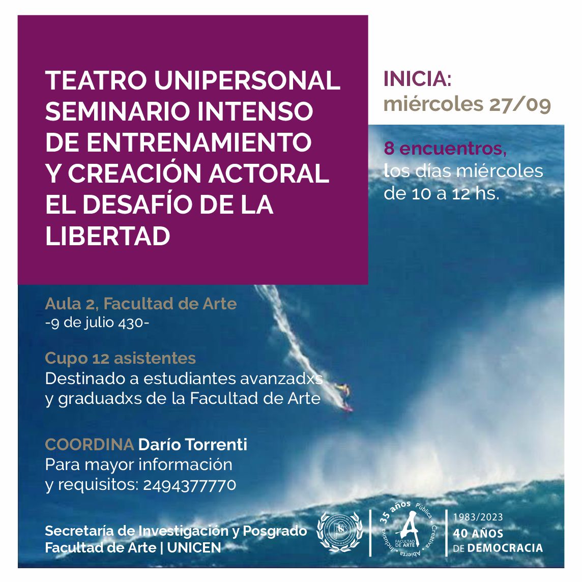 SEMINARIO ENTRENAMIENTO Y CREACION ACTORAL Doc. Torrenti
