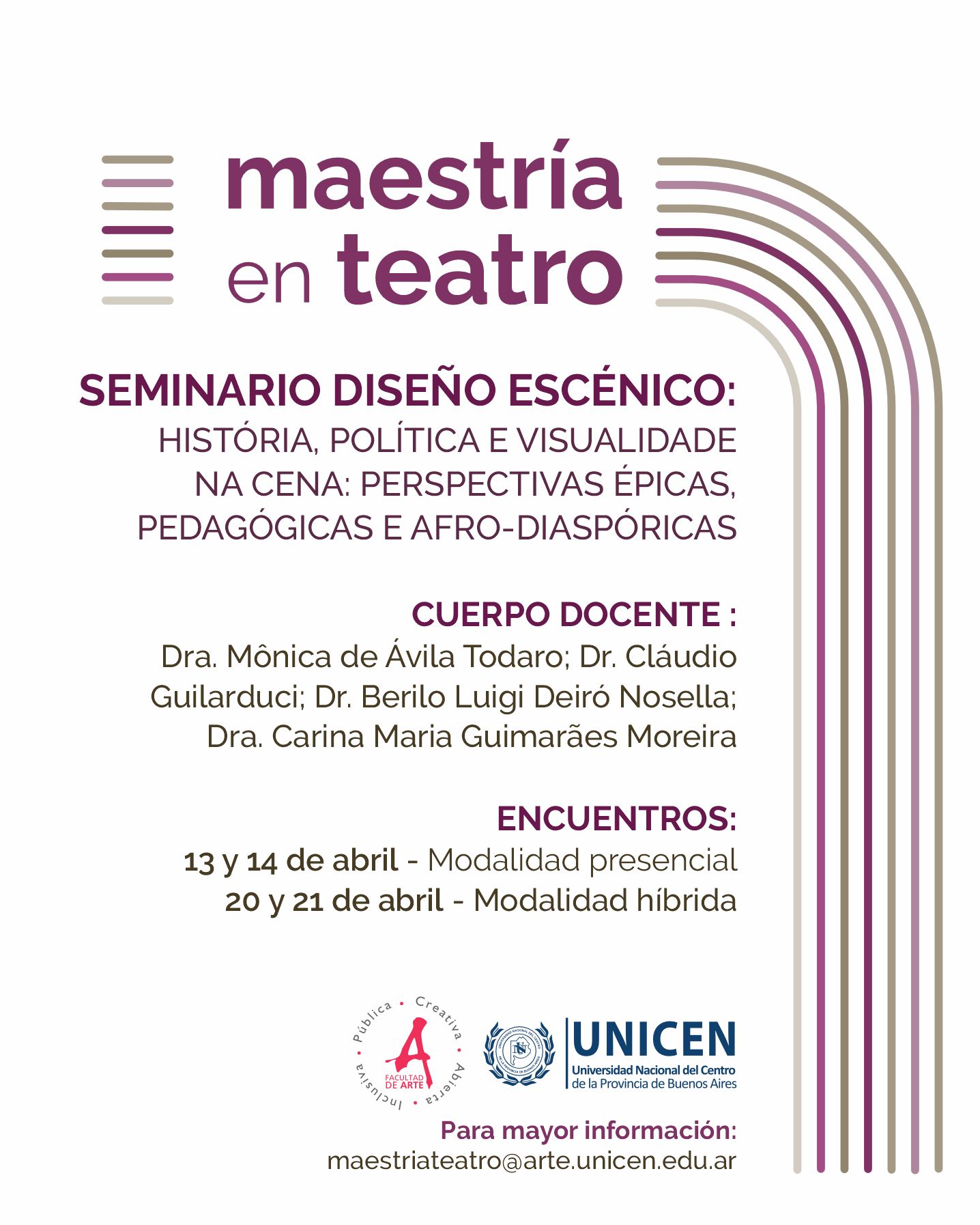 cohorte 2026 MAESTRIAS teatro todaro